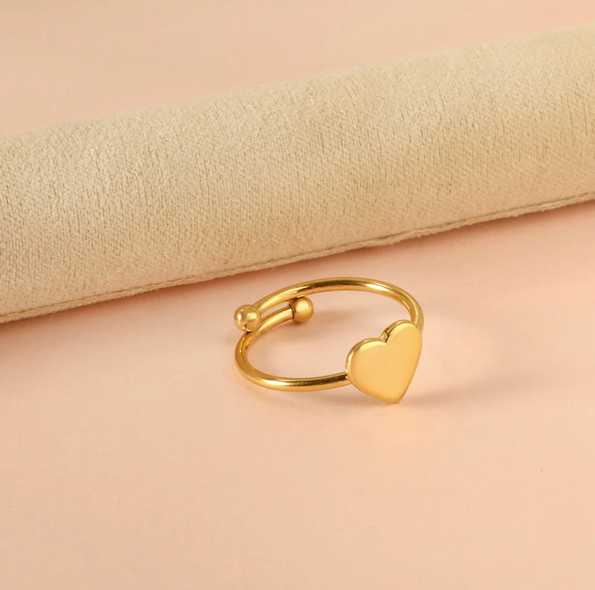Gold Heart Shaped Ring