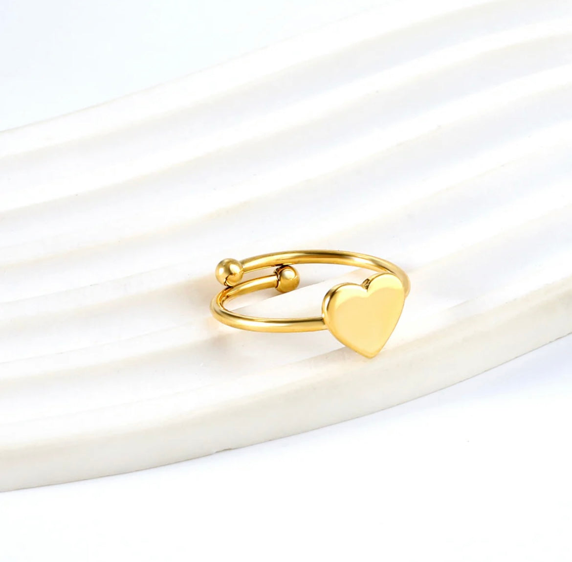 Gold Heart Shaped Ring