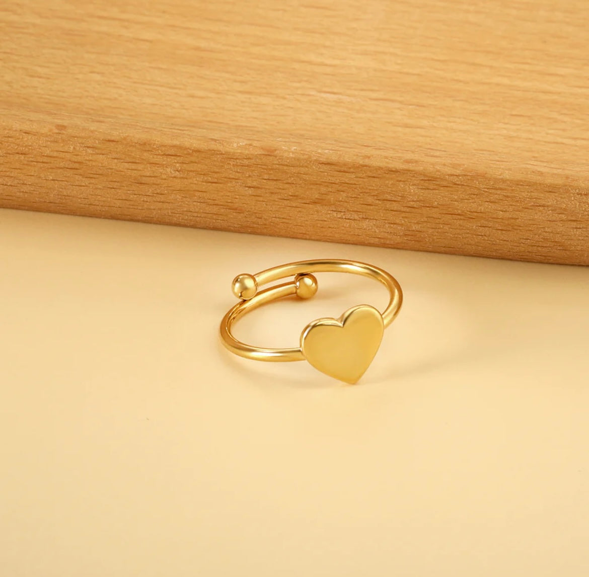 Gold Heart Shaped Ring