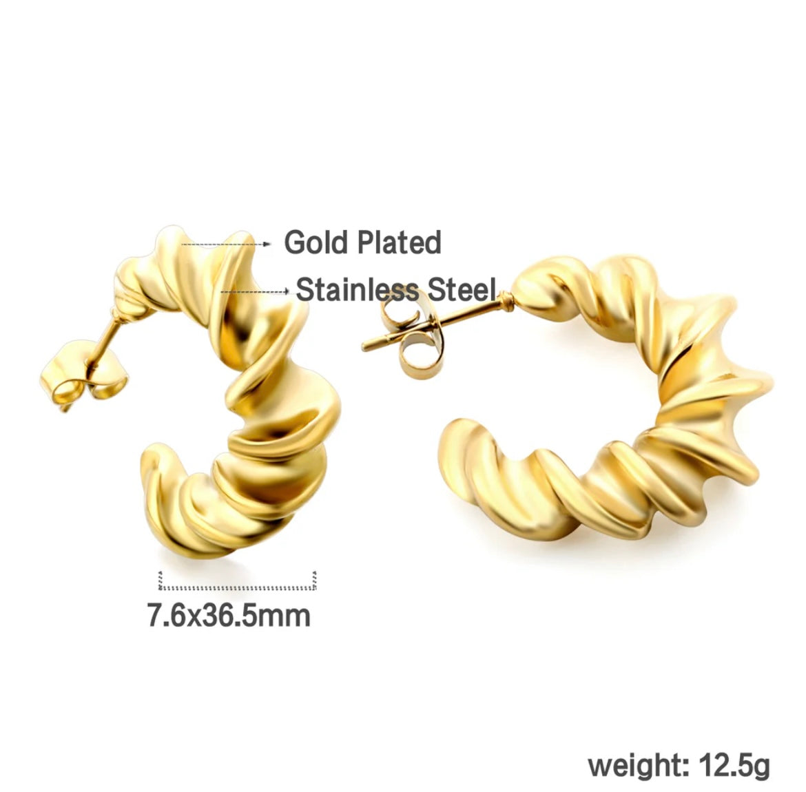 Aurelia Spiral Hoops