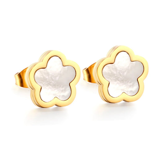 18K Gold Plated Peach Blossom Earrings